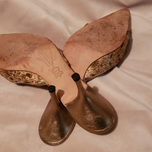 STEVEN BY STEVE MADDEN BRONZE TAPESTRY MULS SZ 8 - Picture 3 of 4